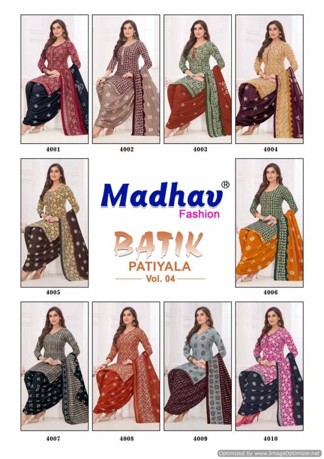 Batik Vol 4 By Madhav Printed Cotton Dress Material Wholesale Shop In Surat